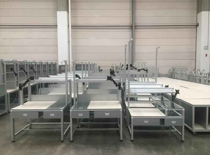 铝型材工作桌-铝合金型材防静电工作桌-青岛铝型材工作桌